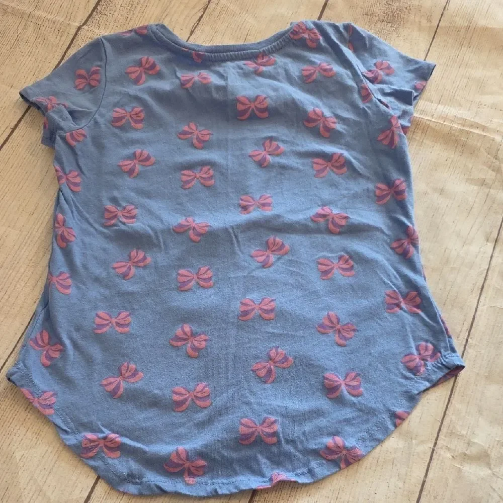 JoJo Siwa Blue Tee with Bow and Peace Sign Graphic